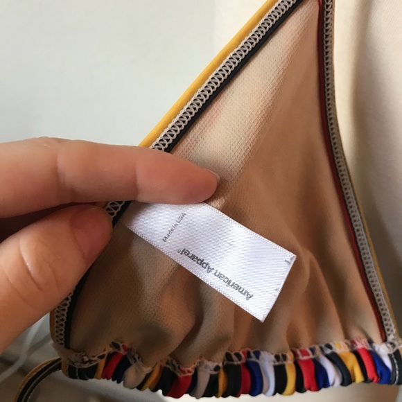 American Apparel triangle striped bikini top - Picture 6 of 8